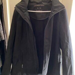 Andrew Marc Hooded Black Jacket